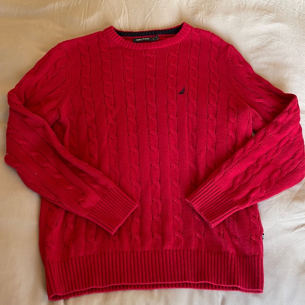 Mens Nautica Cableknit Sweater